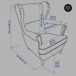 Sillón orejero Ikea azul claro