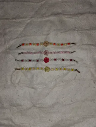 Colección 4 Pulseras Rosas