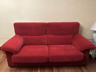 Sofá 2 plazas rojo