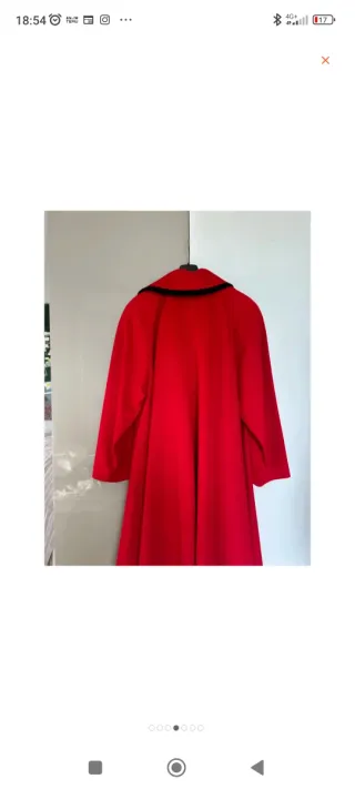 Cappotto in lana rosso