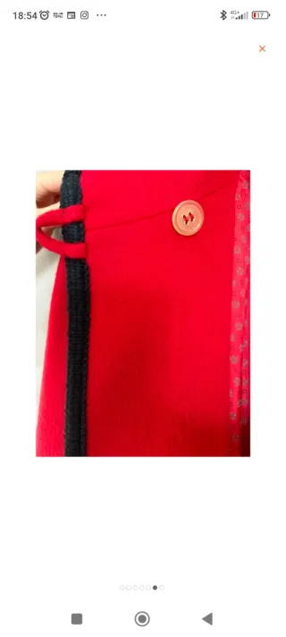 Cappotto in lana rosso