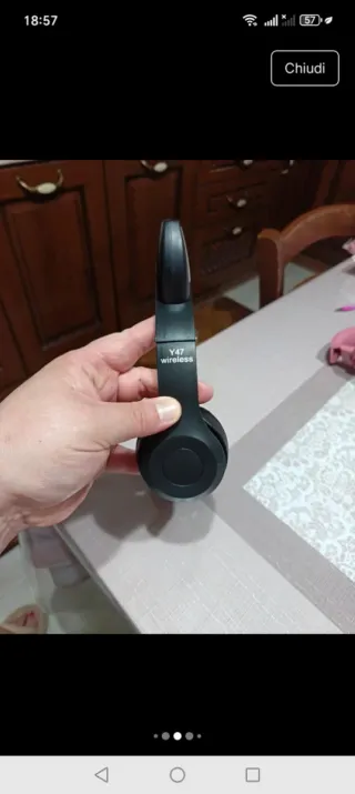 Cuffie nere con orecchie da gatto bluetooth