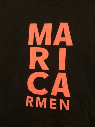 Camiseta unisex "Maricarmen" negra - Talla M