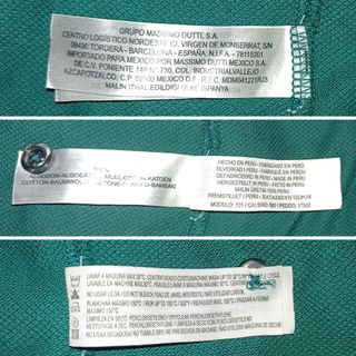 Polo Massimo Dutti ML Cuello Camisa XL Verde