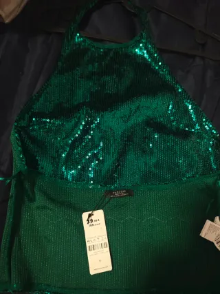 Top lentejuelas verde nuevo