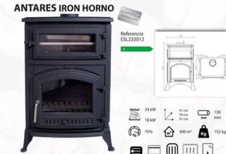 Estufa Leña Horno 18Kw  de BAR1023