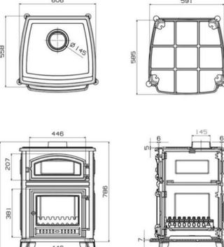 Estufa Leña Horno 18Kw  de BAR1023