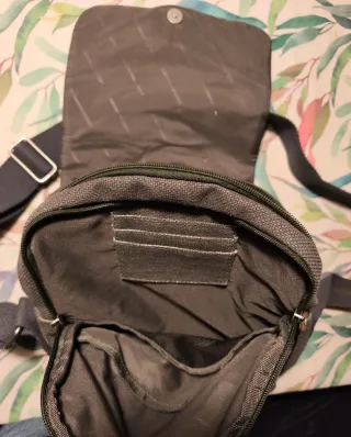 Bandolera Adolfo Domínguez Gris y Marrón