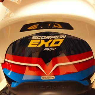 Casco Scorpion Exo-R1 Coup Azul/Rojo/Amarillo