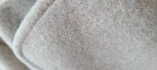 Abrigo paño largo beige