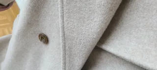 Abrigo paño largo beige