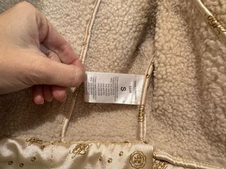 Chaqueta pana forro borreguito rosa Talla S