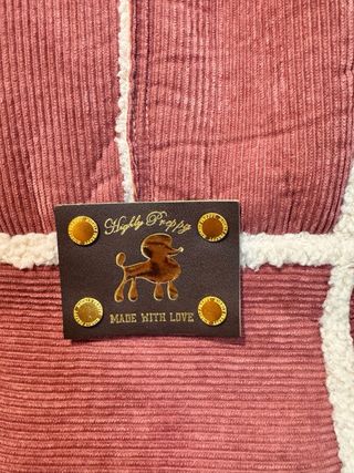 Chaqueta pana forro borreguito rosa Talla S