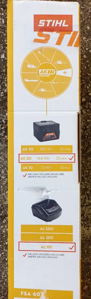 Desbrozadora STIHL FSA 60 R a batería