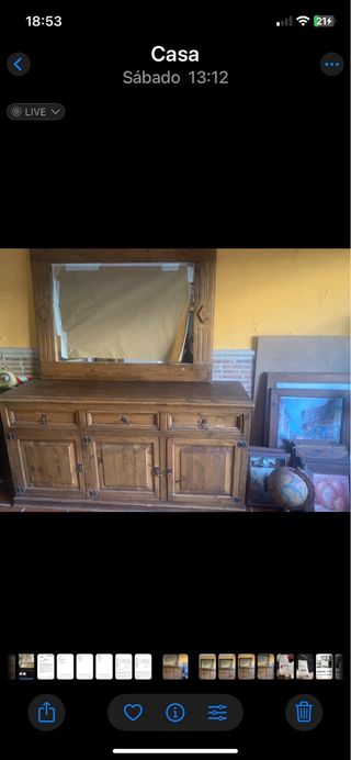 Conjunto 7 Muebles Rústicos Madera Maciza