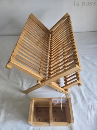 Conjunto Escorredor Loiça e Porta-Talheres Bambu