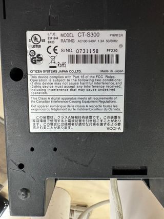 Impresora Citizen Negra CT-S300
