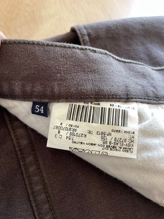 Pantalón Burberry London Talla 54 Marrón