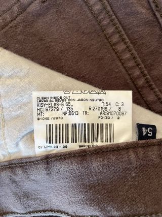 Pantalón Burberry London Talla 54 Marrón