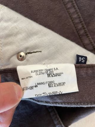 Pantalón Burberry London Talla 54 Marrón