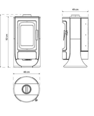 Estufa de Leña Royce Fundicion 9kW VIC1008