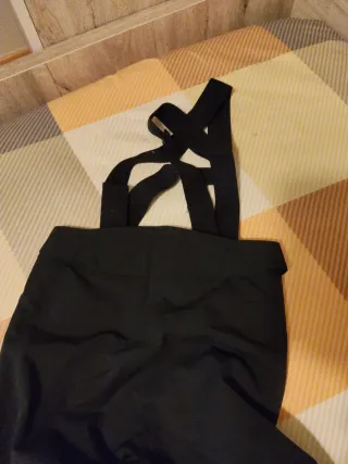 Pantalón de esquí negro con tirantes