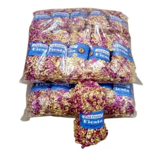 Lote 20 ovillos Fantasía fucsia oro