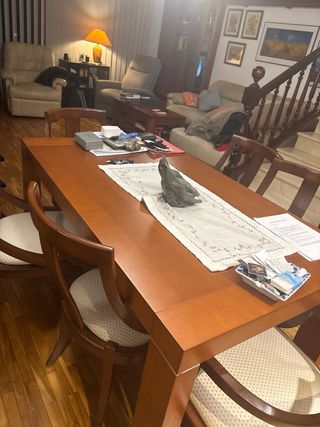 Mesa de salón y 6 sillas