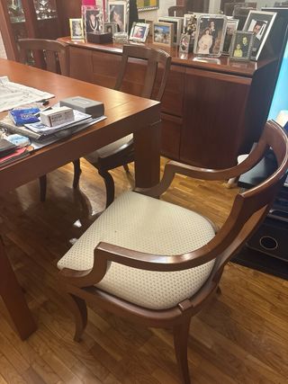 Mesa de salón y 6 sillas