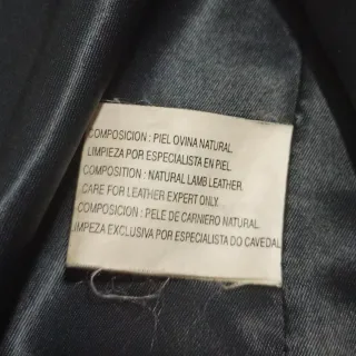 Chaqueta de cuero Easy Wear, talla 52, piel ovina.