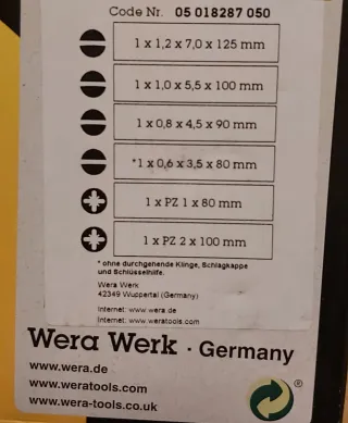 Set cacciaviti WERA Kraftform Plus 900