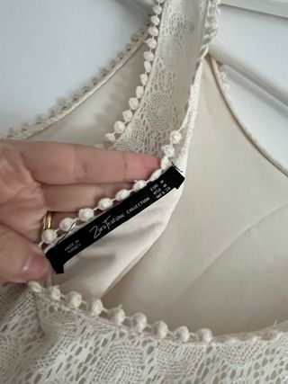Mono Zara encaje blanco