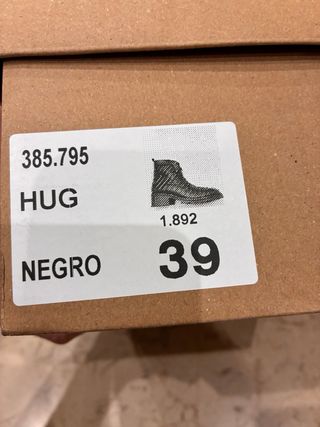 Botas de piel negras talla 39