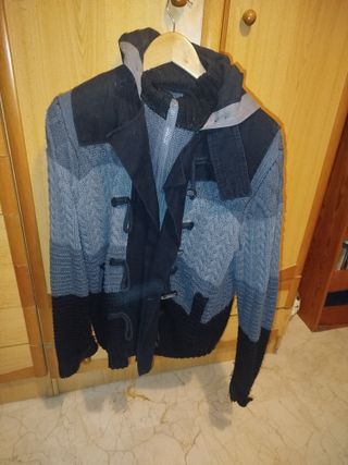 chaqueta de punto desigual