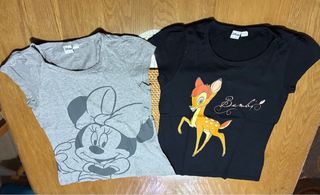 2 Camisetas Disney Minnie y Bambi X 6€