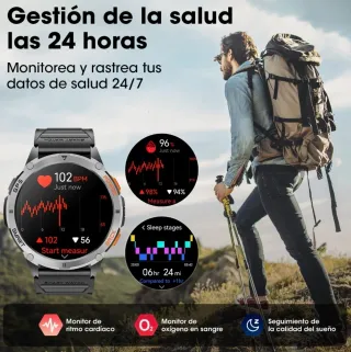 Reloj Inteligente GPS Bluetooth Negro/Plata
