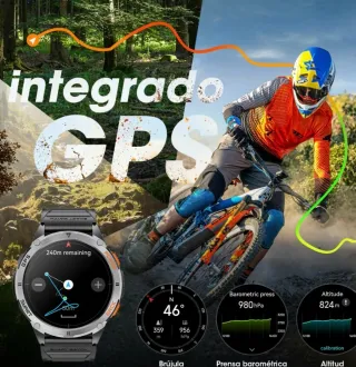Reloj Inteligente GPS Bluetooth Negro/Plata