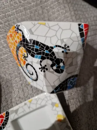 Set 2 tazzine con vassoio Barcellona Gaudi