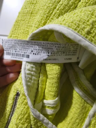 Americana Zara entallada cremallera vintage