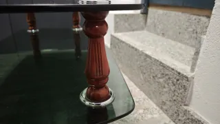 Mesa de cristal vintage 2 niveles