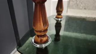 Mesa de cristal vintage 2 niveles