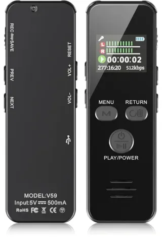 Registratore Vocale Digitale V59 Nuovo