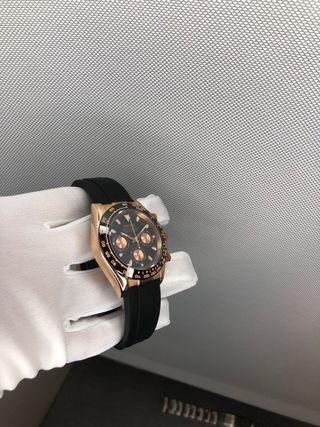 Reloj Seiko Mod Daytona Negro/Dorado Cronógrafo