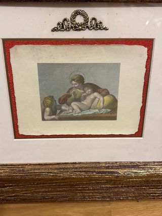 Lámina decorativa enmarcada