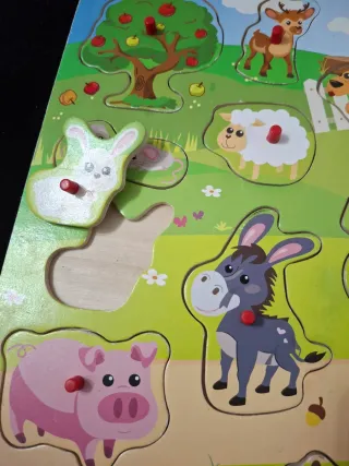 Puzzle de madera granja infantil