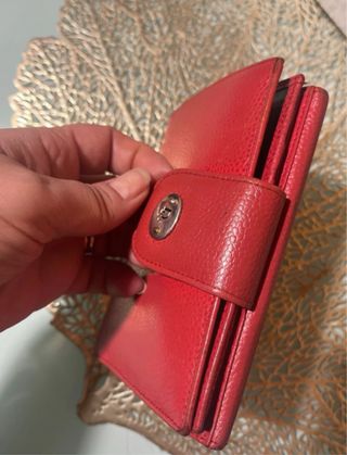 Monedero Dior Rojo Coral