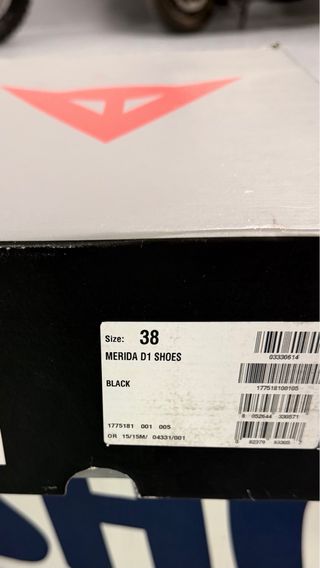 Botas Moto Dainese Merida D1 Mujer Talla 38 Negras