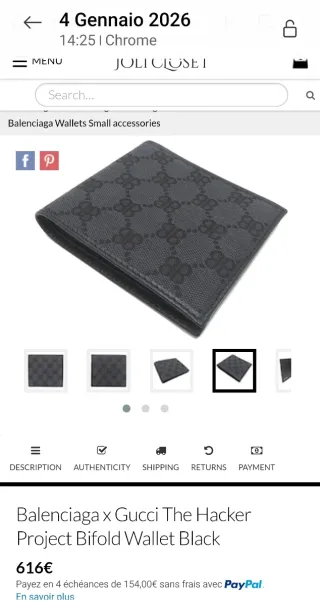 Portafoglio Balenciaga GG Supreme