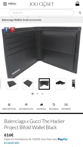 Portafoglio Balenciaga GG Supreme