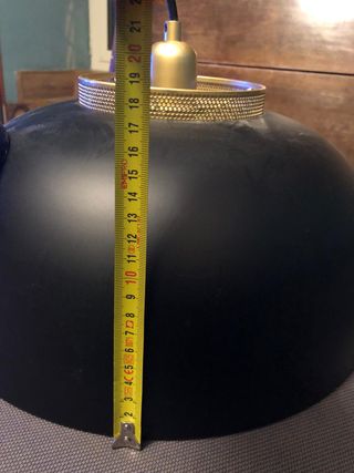 Lampadario soffitto pendente metallo nero oro